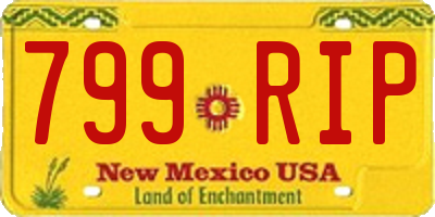 NM license plate 799RIP