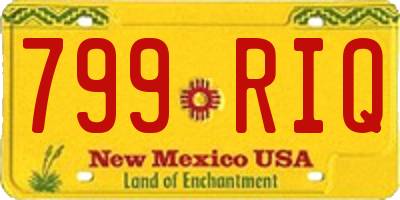 NM license plate 799RIQ