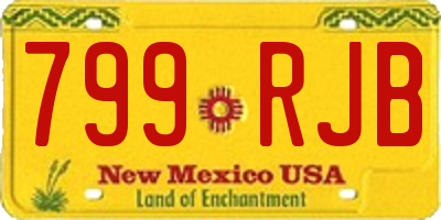 NM license plate 799RJB