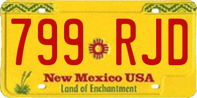 NM license plate 799RJD