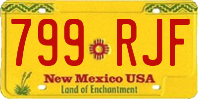 NM license plate 799RJF