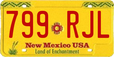 NM license plate 799RJL