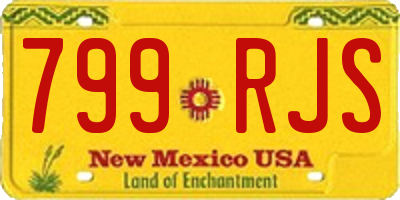 NM license plate 799RJS