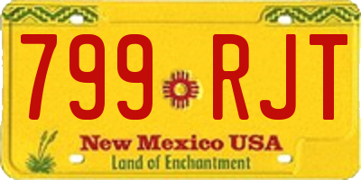 NM license plate 799RJT