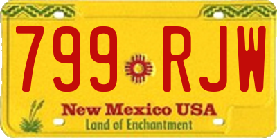 NM license plate 799RJW