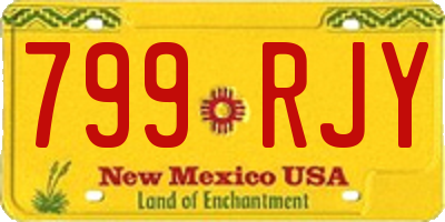 NM license plate 799RJY