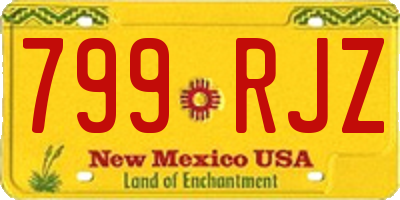 NM license plate 799RJZ