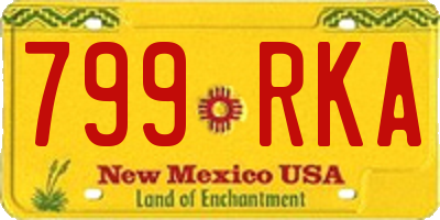 NM license plate 799RKA