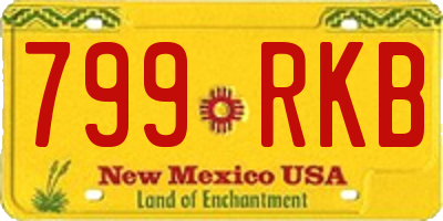 NM license plate 799RKB