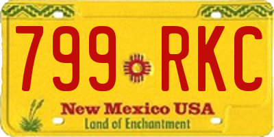 NM license plate 799RKC