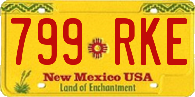 NM license plate 799RKE