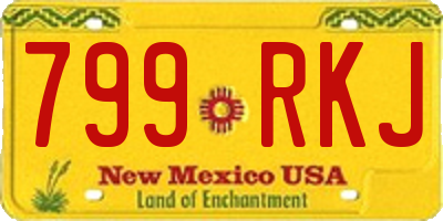 NM license plate 799RKJ