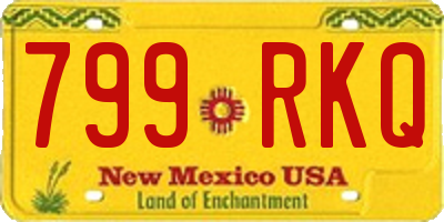 NM license plate 799RKQ