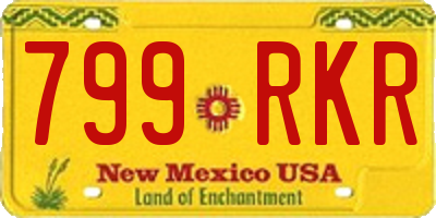 NM license plate 799RKR