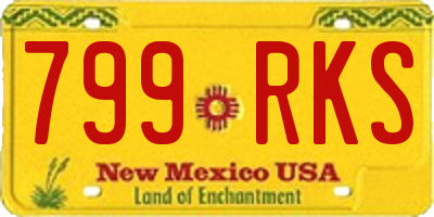 NM license plate 799RKS