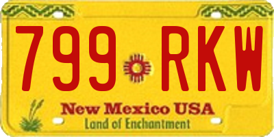 NM license plate 799RKW