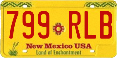 NM license plate 799RLB
