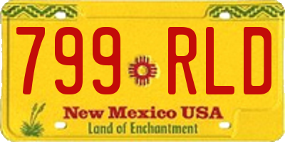 NM license plate 799RLD