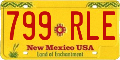 NM license plate 799RLE