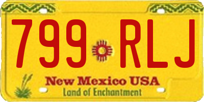 NM license plate 799RLJ