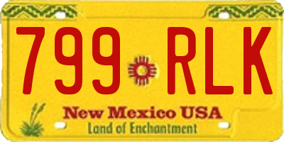NM license plate 799RLK