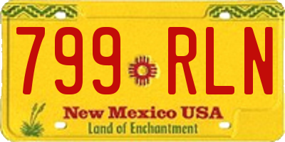NM license plate 799RLN