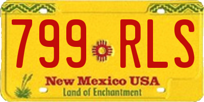 NM license plate 799RLS