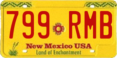 NM license plate 799RMB