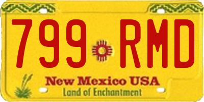 NM license plate 799RMD