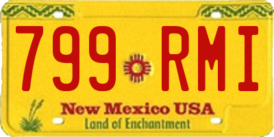 NM license plate 799RMI