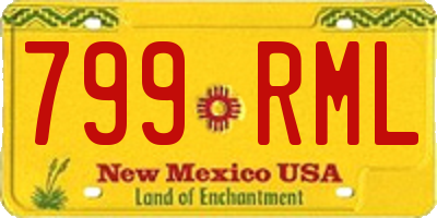 NM license plate 799RML