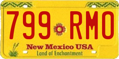 NM license plate 799RMO