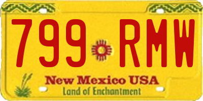NM license plate 799RMW