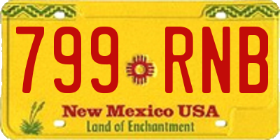 NM license plate 799RNB