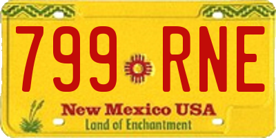 NM license plate 799RNE