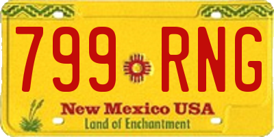 NM license plate 799RNG