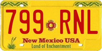 NM license plate 799RNL