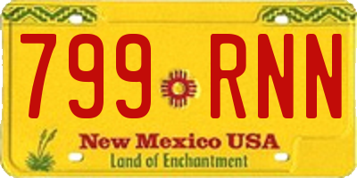 NM license plate 799RNN
