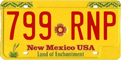 NM license plate 799RNP
