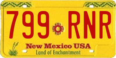 NM license plate 799RNR