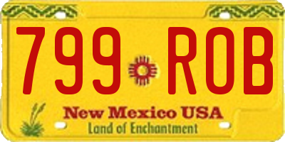 NM license plate 799ROB