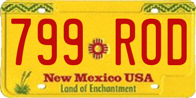 NM license plate 799ROD