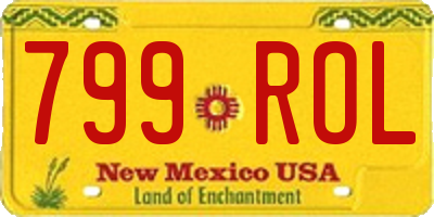 NM license plate 799ROL
