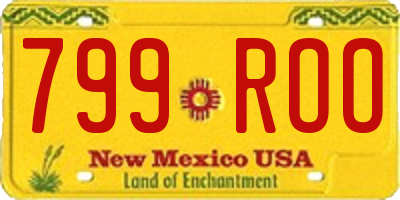 NM license plate 799ROO