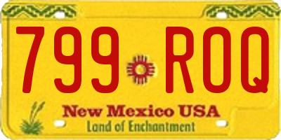 NM license plate 799ROQ