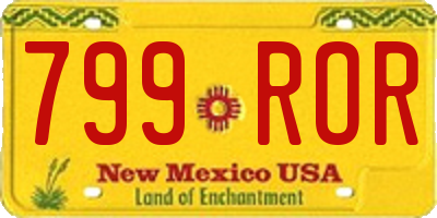 NM license plate 799ROR
