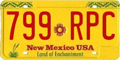 NM license plate 799RPC