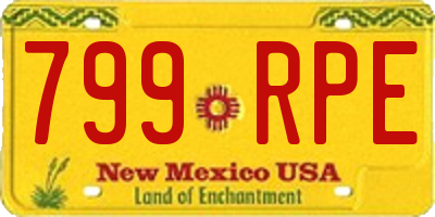 NM license plate 799RPE