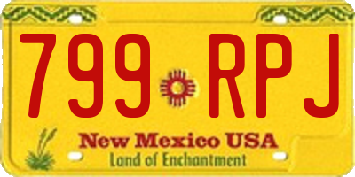NM license plate 799RPJ