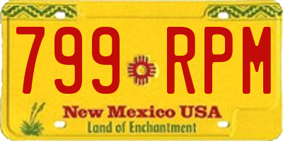 NM license plate 799RPM